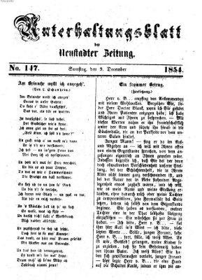 Neustadter Zeitung. Unterhaltungsblatt der Neustadter Zeitung (Neustadter Zeitung) Samstag 9. Dezember 1854