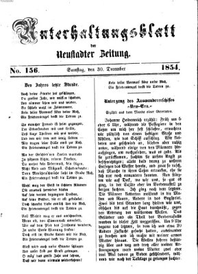 Neustadter Zeitung. Unterhaltungsblatt der Neustadter Zeitung (Neustadter Zeitung) Samstag 30. Dezember 1854