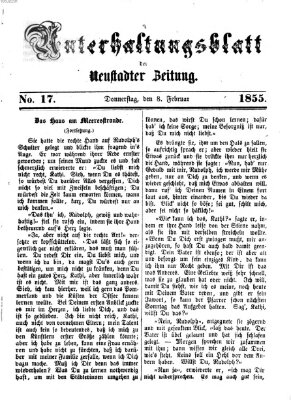 Neustadter Zeitung. Unterhaltungsblatt der Neustadter Zeitung (Neustadter Zeitung) Donnerstag 8. Februar 1855