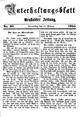 Neustadter Zeitung. Unterhaltungsblatt der Neustadter Zeitung (Neustadter Zeitung) Donnerstag 15. Februar 1855