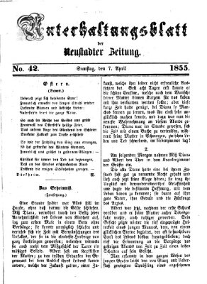 Neustadter Zeitung. Unterhaltungsblatt der Neustadter Zeitung (Neustadter Zeitung) Samstag 7. April 1855