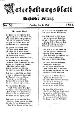 Neustadter Zeitung. Unterhaltungsblatt der Neustadter Zeitung (Neustadter Zeitung) Samstag 5. Mai 1855