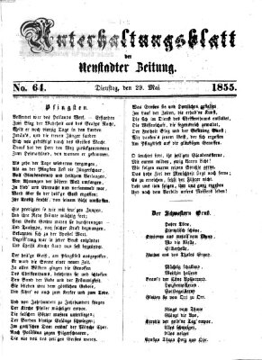 Neustadter Zeitung. Unterhaltungsblatt der Neustadter Zeitung (Neustadter Zeitung) Dienstag 29. Mai 1855