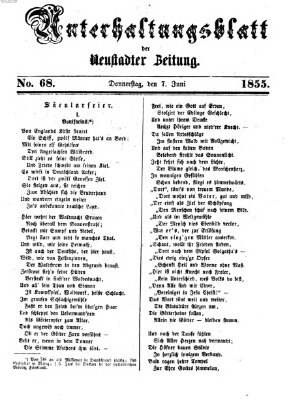 Neustadter Zeitung. Unterhaltungsblatt der Neustadter Zeitung (Neustadter Zeitung) Donnerstag 7. Juni 1855