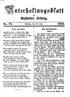 Neustadter Zeitung. Unterhaltungsblatt der Neustadter Zeitung (Neustadter Zeitung) Samstag 23. Juni 1855