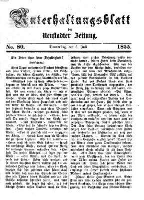 Neustadter Zeitung. Unterhaltungsblatt der Neustadter Zeitung (Neustadter Zeitung) Donnerstag 5. Juli 1855