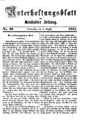 Neustadter Zeitung. Unterhaltungsblatt der Neustadter Zeitung (Neustadter Zeitung) Donnerstag 2. August 1855