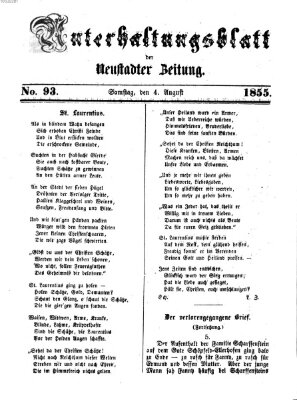 Neustadter Zeitung. Unterhaltungsblatt der Neustadter Zeitung (Neustadter Zeitung) Samstag 4. August 1855