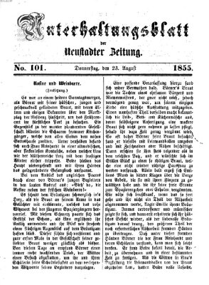 Neustadter Zeitung. Unterhaltungsblatt der Neustadter Zeitung (Neustadter Zeitung) Donnerstag 23. August 1855