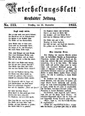 Neustadter Zeitung. Unterhaltungsblatt der Neustadter Zeitung (Neustadter Zeitung) Dienstag 25. September 1855