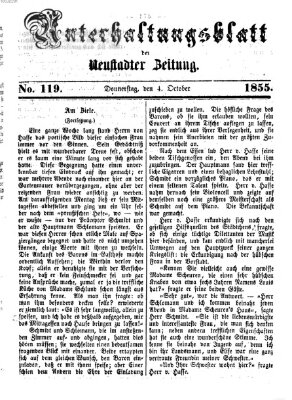 Neustadter Zeitung. Unterhaltungsblatt der Neustadter Zeitung (Neustadter Zeitung) Donnerstag 4. Oktober 1855