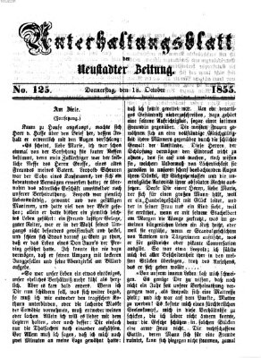 Neustadter Zeitung. Unterhaltungsblatt der Neustadter Zeitung (Neustadter Zeitung) Donnerstag 18. Oktober 1855