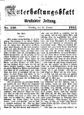 Neustadter Zeitung. Unterhaltungsblatt der Neustadter Zeitung (Neustadter Zeitung) Dienstag 30. Oktober 1855