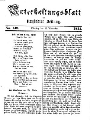 Neustadter Zeitung. Unterhaltungsblatt der Neustadter Zeitung (Neustadter Zeitung) Dienstag 27. November 1855