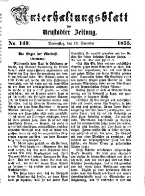 Neustadter Zeitung. Unterhaltungsblatt der Neustadter Zeitung (Neustadter Zeitung) Donnerstag 13. Dezember 1855