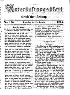 Neustadter Zeitung. Unterhaltungsblatt der Neustadter Zeitung (Neustadter Zeitung) Donnerstag 27. Dezember 1855