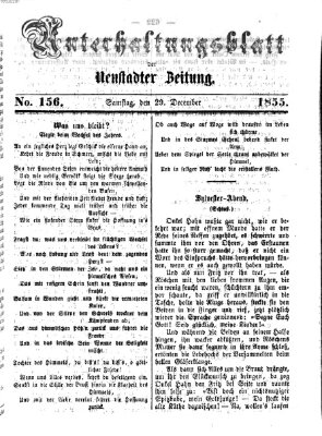 Neustadter Zeitung. Unterhaltungsblatt der Neustadter Zeitung (Neustadter Zeitung) Samstag 29. Dezember 1855