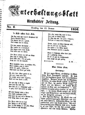 Neustadter Zeitung. Unterhaltungsblatt der Neustadter Zeitung (Neustadter Zeitung) Samstag 12. Januar 1856