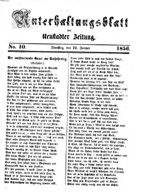 Neustadter Zeitung. Unterhaltungsblatt der Neustadter Zeitung (Neustadter Zeitung) Dienstag 22. Januar 1856