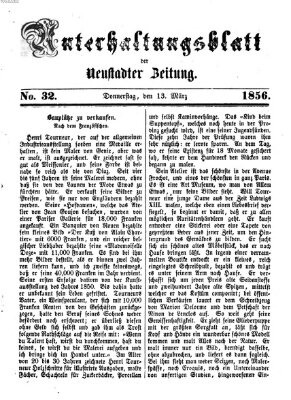 Neustadter Zeitung. Unterhaltungsblatt der Neustadter Zeitung (Neustadter Zeitung) Donnerstag 13. März 1856