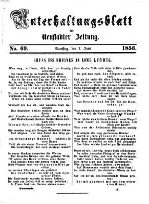 Neustadter Zeitung. Unterhaltungsblatt der Neustadter Zeitung (Neustadter Zeitung) Samstag 7. Juni 1856