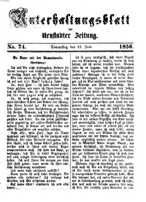 Neustadter Zeitung. Unterhaltungsblatt der Neustadter Zeitung (Neustadter Zeitung) Donnerstag 19. Juni 1856