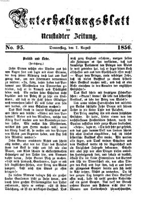 Neustadter Zeitung. Unterhaltungsblatt der Neustadter Zeitung (Neustadter Zeitung) Donnerstag 7. August 1856