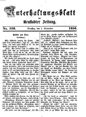 Neustadter Zeitung. Unterhaltungsblatt der Neustadter Zeitung (Neustadter Zeitung) Dienstag 9. September 1856