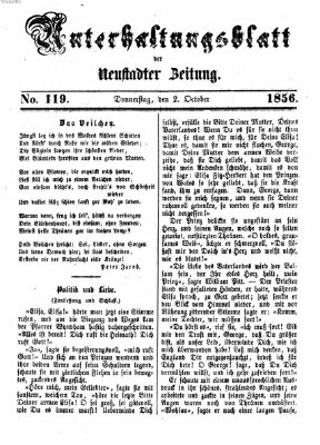 Neustadter Zeitung. Unterhaltungsblatt der Neustadter Zeitung (Neustadter Zeitung) Donnerstag 2. Oktober 1856