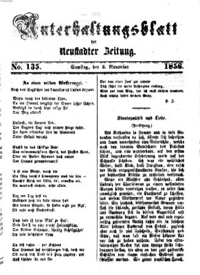 Neustadter Zeitung. Unterhaltungsblatt der Neustadter Zeitung (Neustadter Zeitung) Samstag 8. November 1856