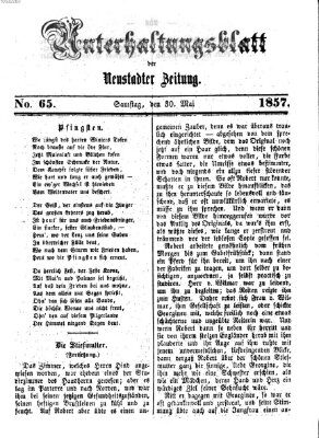 Neustadter Zeitung. Unterhaltungsblatt der Neustadter Zeitung (Neustadter Zeitung) Samstag 30. Mai 1857