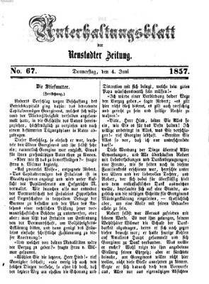 Neustadter Zeitung. Unterhaltungsblatt der Neustadter Zeitung (Neustadter Zeitung) Donnerstag 4. Juni 1857