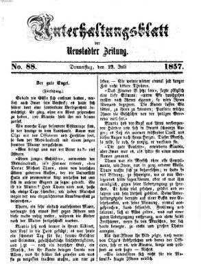 Neustadter Zeitung. Unterhaltungsblatt der Neustadter Zeitung (Neustadter Zeitung) Donnerstag 23. Juli 1857