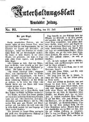 Neustadter Zeitung. Unterhaltungsblatt der Neustadter Zeitung (Neustadter Zeitung) Donnerstag 30. Juli 1857