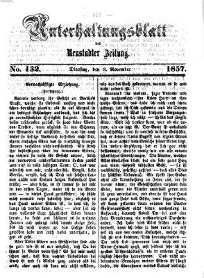 Neustadter Zeitung. Unterhaltungsblatt der Neustadter Zeitung (Neustadter Zeitung) Dienstag 3. November 1857