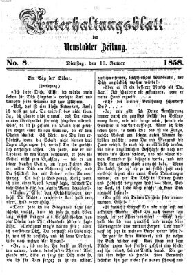 Neustadter Zeitung. Unterhaltungsblatt der Neustadter Zeitung (Neustadter Zeitung) Dienstag 19. Januar 1858