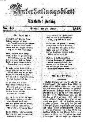 Neustadter Zeitung. Unterhaltungsblatt der Neustadter Zeitung (Neustadter Zeitung) Samstag 23. Januar 1858