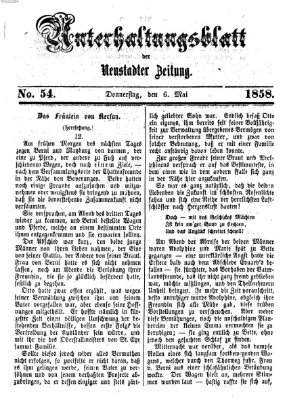 Neustadter Zeitung. Unterhaltungsblatt der Neustadter Zeitung (Neustadter Zeitung) Donnerstag 6. Mai 1858