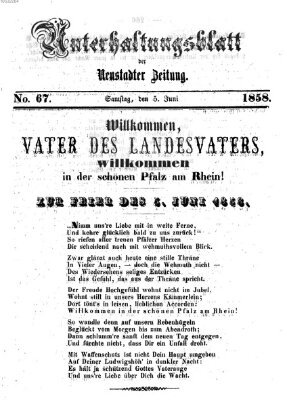 Neustadter Zeitung. Unterhaltungsblatt der Neustadter Zeitung (Neustadter Zeitung) Samstag 5. Juni 1858