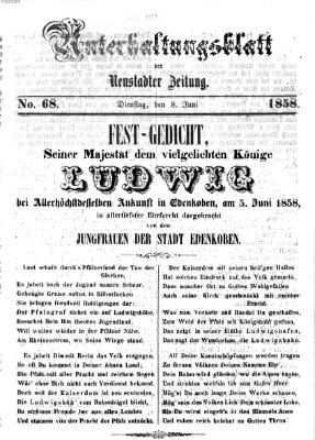 Neustadter Zeitung. Unterhaltungsblatt der Neustadter Zeitung (Neustadter Zeitung) Dienstag 8. Juni 1858