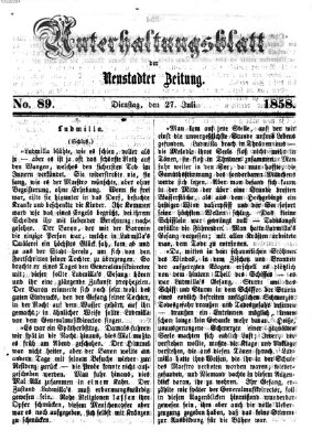 Neustadter Zeitung. Unterhaltungsblatt der Neustadter Zeitung (Neustadter Zeitung) Dienstag 27. Juli 1858