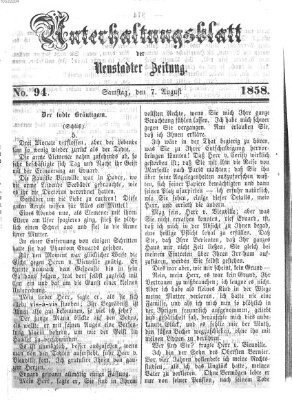 Neustadter Zeitung. Unterhaltungsblatt der Neustadter Zeitung (Neustadter Zeitung) Samstag 7. August 1858