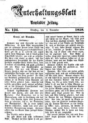 Neustadter Zeitung. Unterhaltungsblatt der Neustadter Zeitung (Neustadter Zeitung) Dienstag 9. November 1858