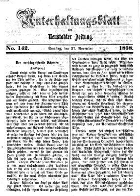 Neustadter Zeitung. Unterhaltungsblatt der Neustadter Zeitung (Neustadter Zeitung) Samstag 27. November 1858