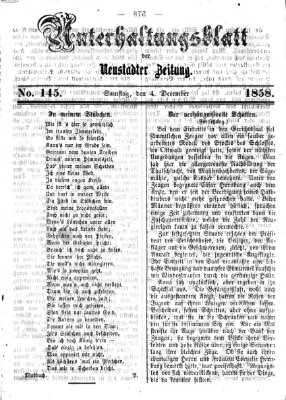 Neustadter Zeitung. Unterhaltungsblatt der Neustadter Zeitung (Neustadter Zeitung) Samstag 4. Dezember 1858