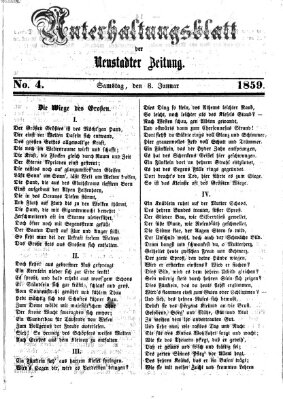 Neustadter Zeitung. Unterhaltungsblatt der Neustadter Zeitung (Neustadter Zeitung) Samstag 8. Januar 1859