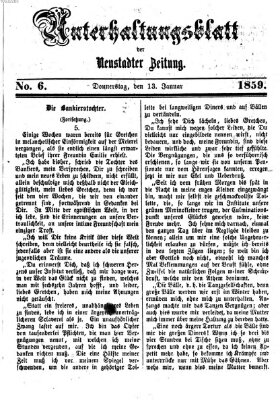 Neustadter Zeitung. Unterhaltungsblatt der Neustadter Zeitung (Neustadter Zeitung) Donnerstag 13. Januar 1859