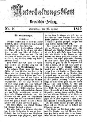 Neustadter Zeitung. Unterhaltungsblatt der Neustadter Zeitung (Neustadter Zeitung) Donnerstag 20. Januar 1859