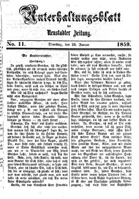 Neustadter Zeitung. Unterhaltungsblatt der Neustadter Zeitung (Neustadter Zeitung) Dienstag 25. Januar 1859