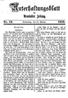 Neustadter Zeitung. Unterhaltungsblatt der Neustadter Zeitung (Neustadter Zeitung) Donnerstag 10. Februar 1859